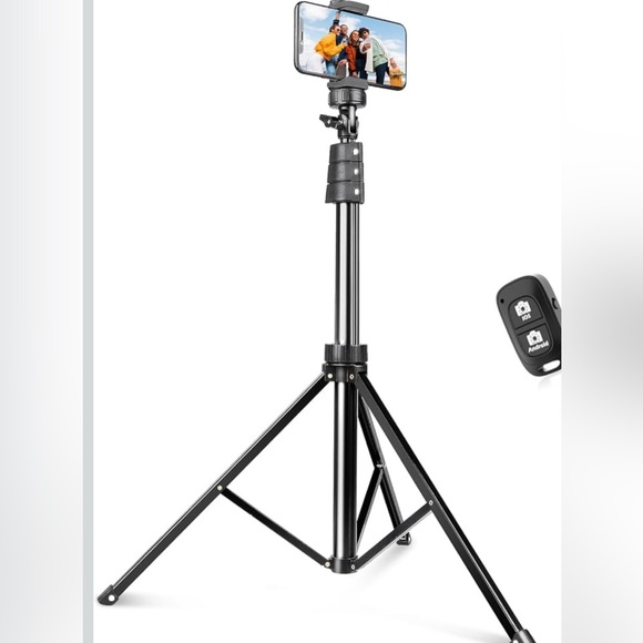 NIB 72” Tripod Adjustable with Remote, Black - Picture 2 of 8